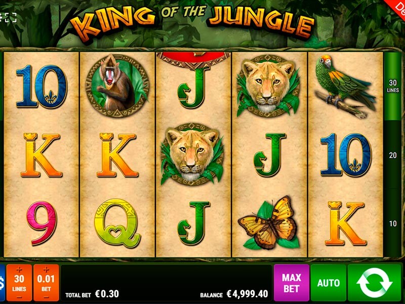 Spielen Sie jetzt den King of the Jungle Slot